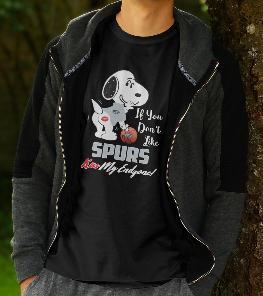 If You Don't Like Spurs Kiss My Endzone Snoopy San Antonio Spurs T-Shirt
