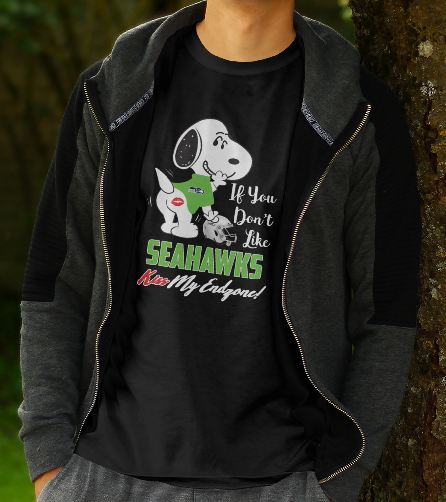 Snoopy Seahawks If You Don’t Like Seahawks Kiss My Endzone T-Shirt