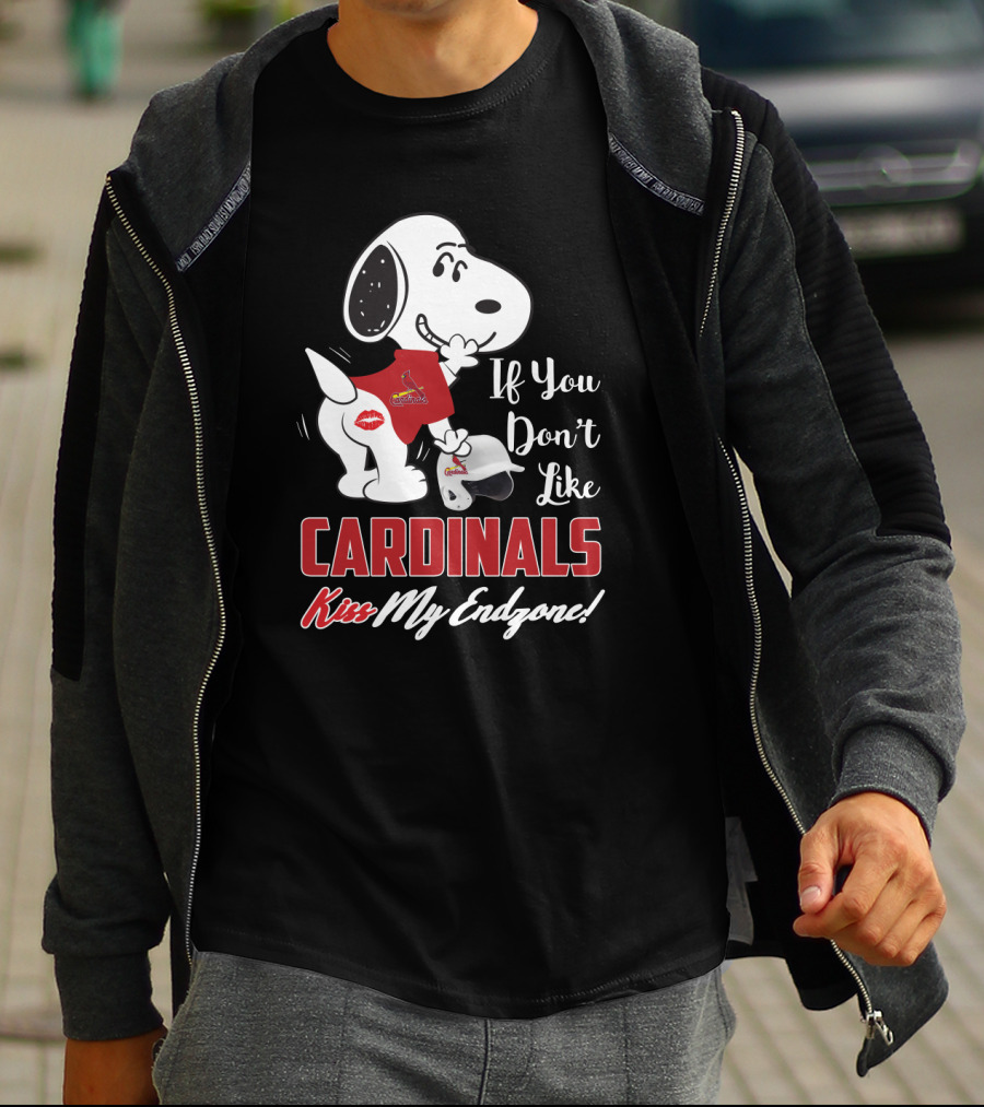 If You Don't Like Cardinals Kiss My Endzone Snoopy St. Louis Cardinals T-Shirt