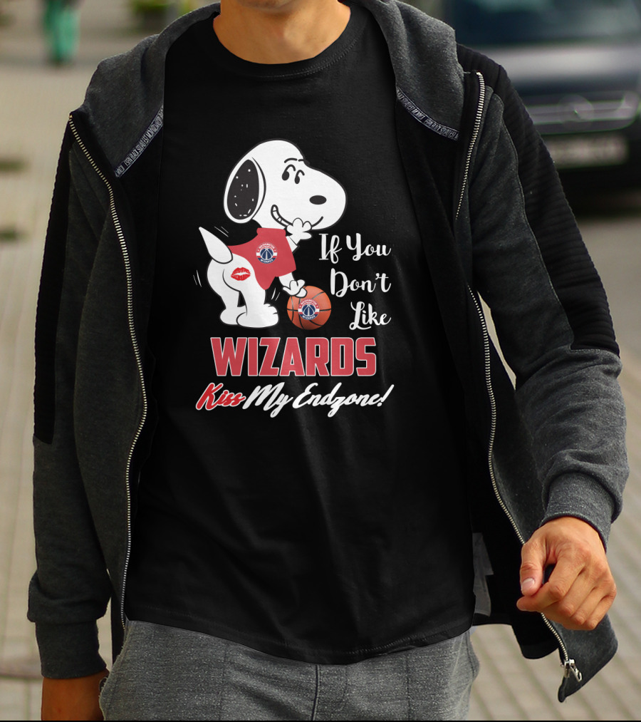 If You Don't Like Wizards Kiss My Endzone Snoopy Washington Wizards T-Shirt
