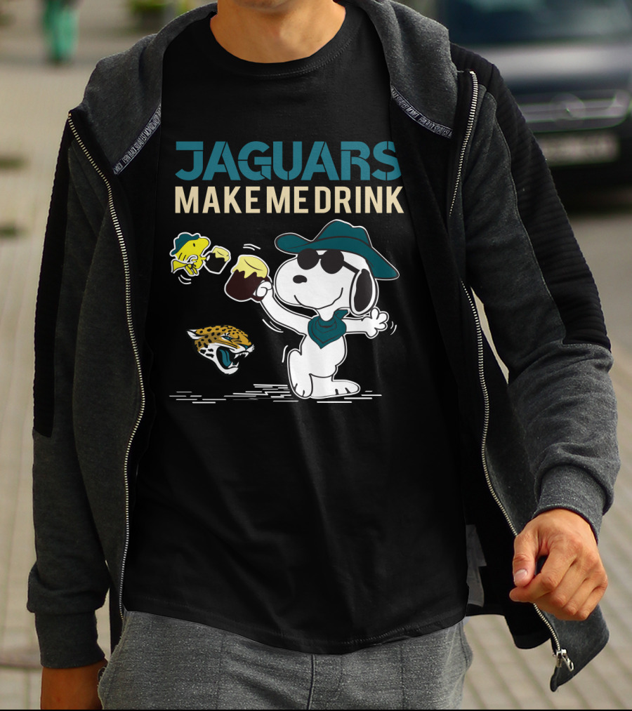 Jaguars Make Me Drink Snoopy For Jacksonville Jaguars Fans T-Shirt