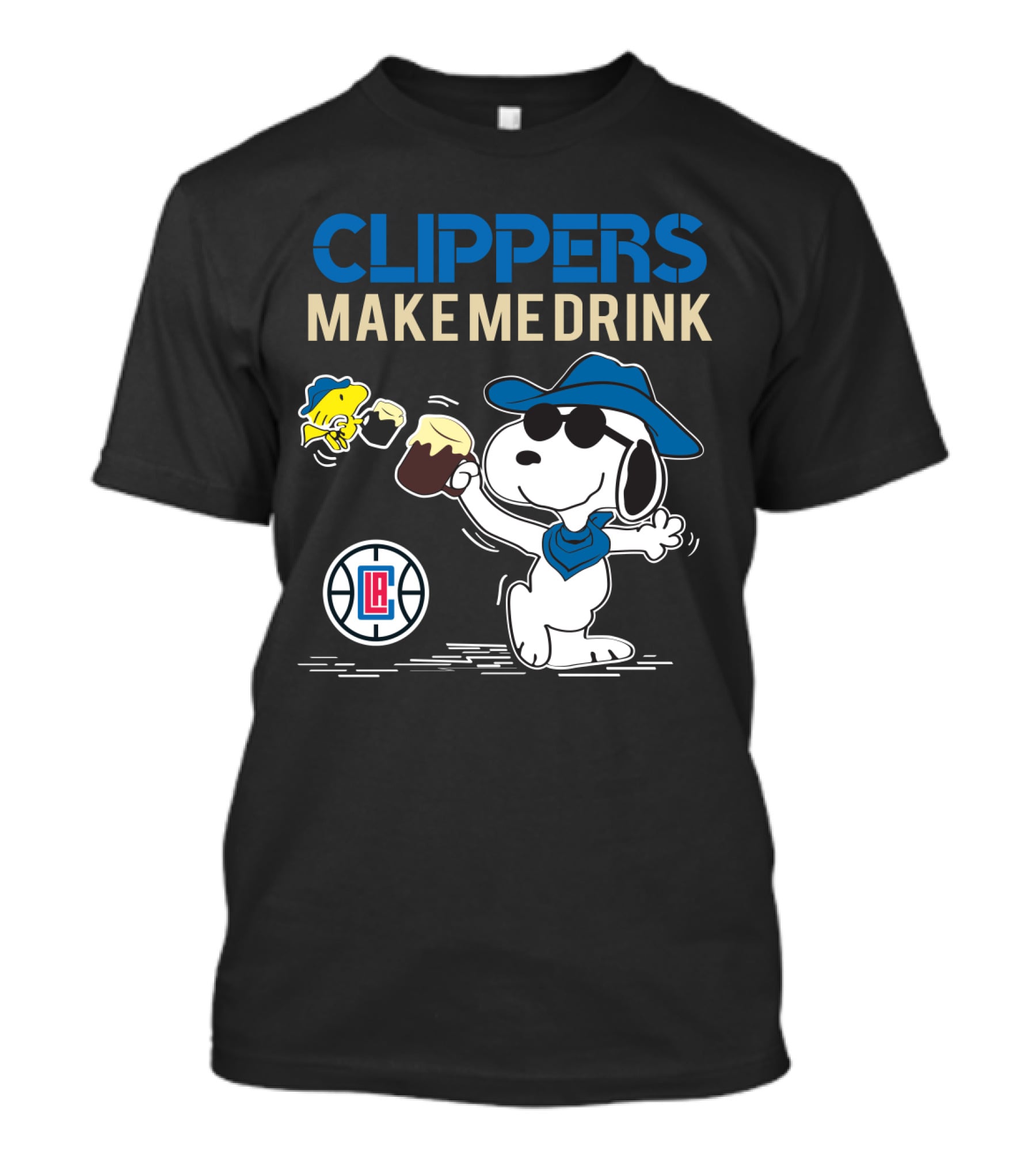 Clippers Make Me Drink Snoopy La Clippers Fan Celebration T-Shirt