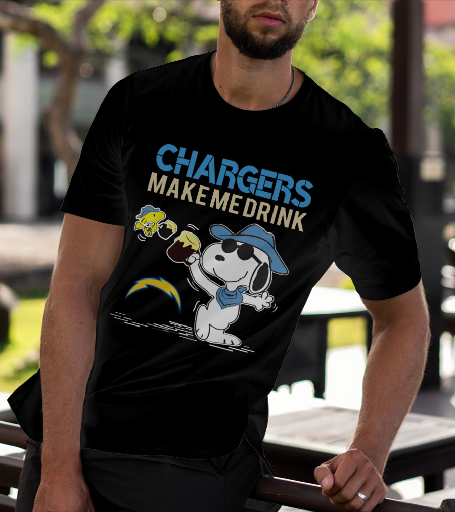 Chargers Make Me Drink Snoopy Los Angeles Fans T-Shirt