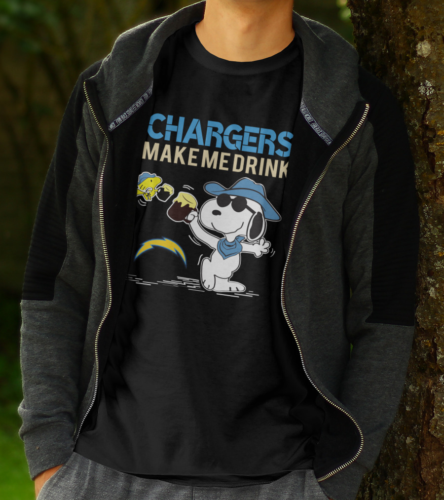 Chargers Make Me Drink Snoopy Los Angeles Fans T-Shirt