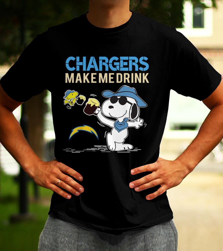 Chargers Make Me Drink Snoopy Los Angeles Fans T-Shirt