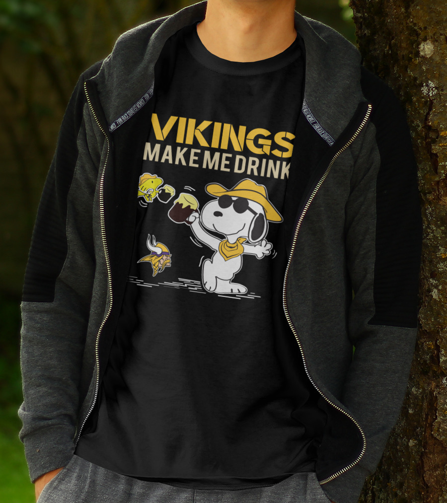 Vikings Make Me Drink Snoopy Minnesota Fans T-Shirt