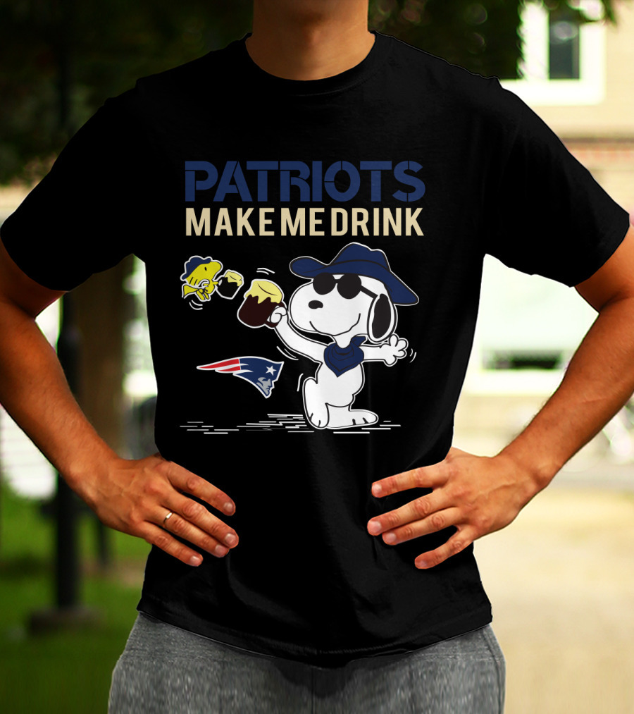 Patriots Make Me Drink Snoopy New England Fans Football T-Shirt