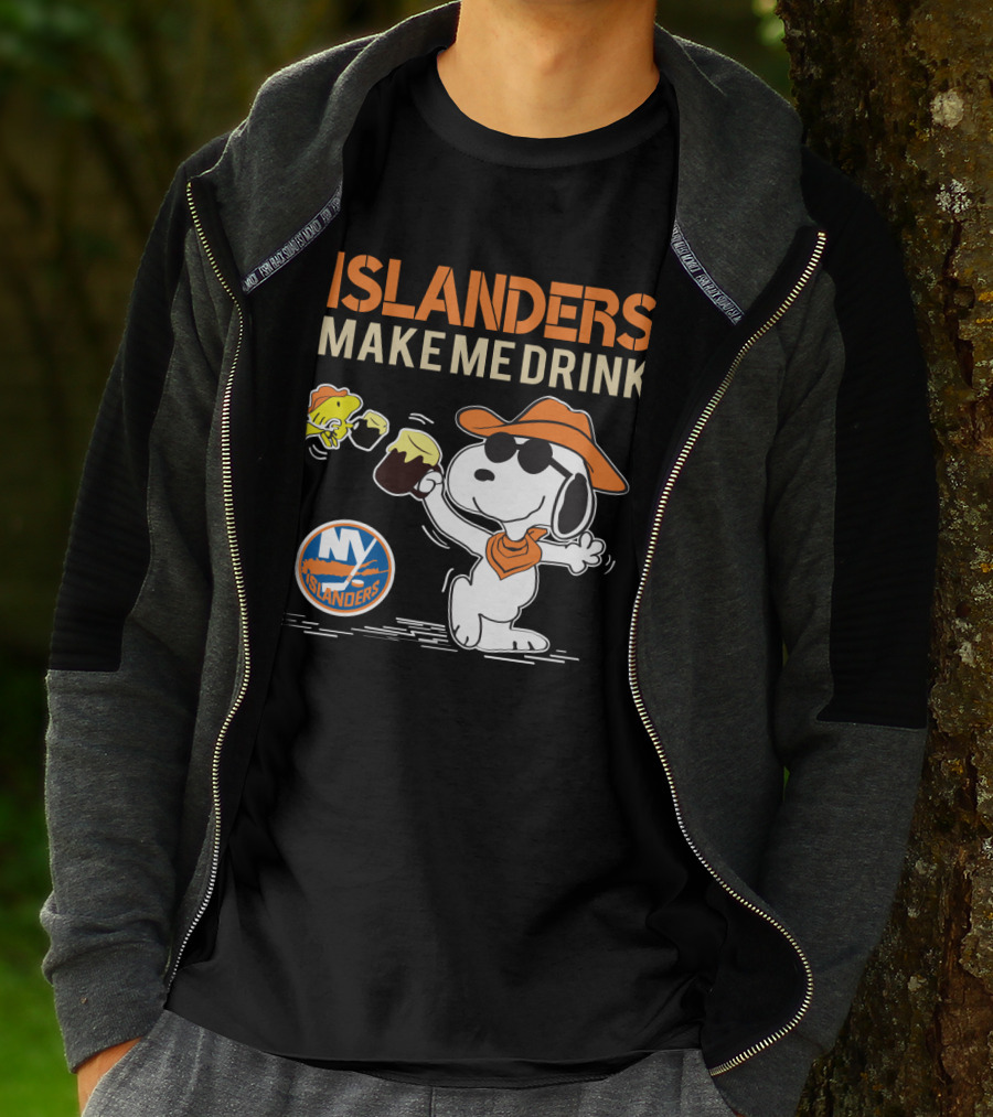 Islanders Make Me Drink Snoopy New York Islanders Fans T-Shirt
