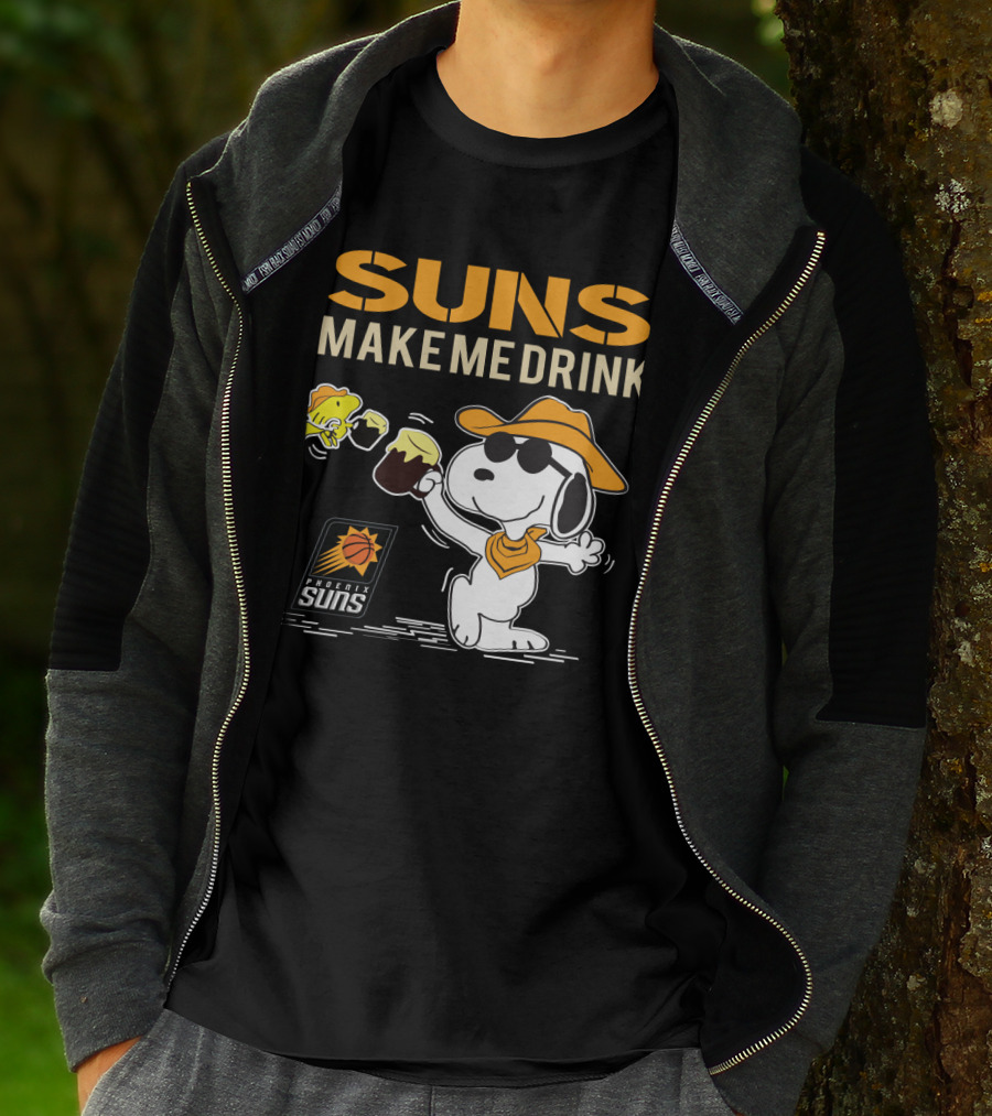 Suns Make Me Drink Phoenix Suns Snoopy T-Shirt