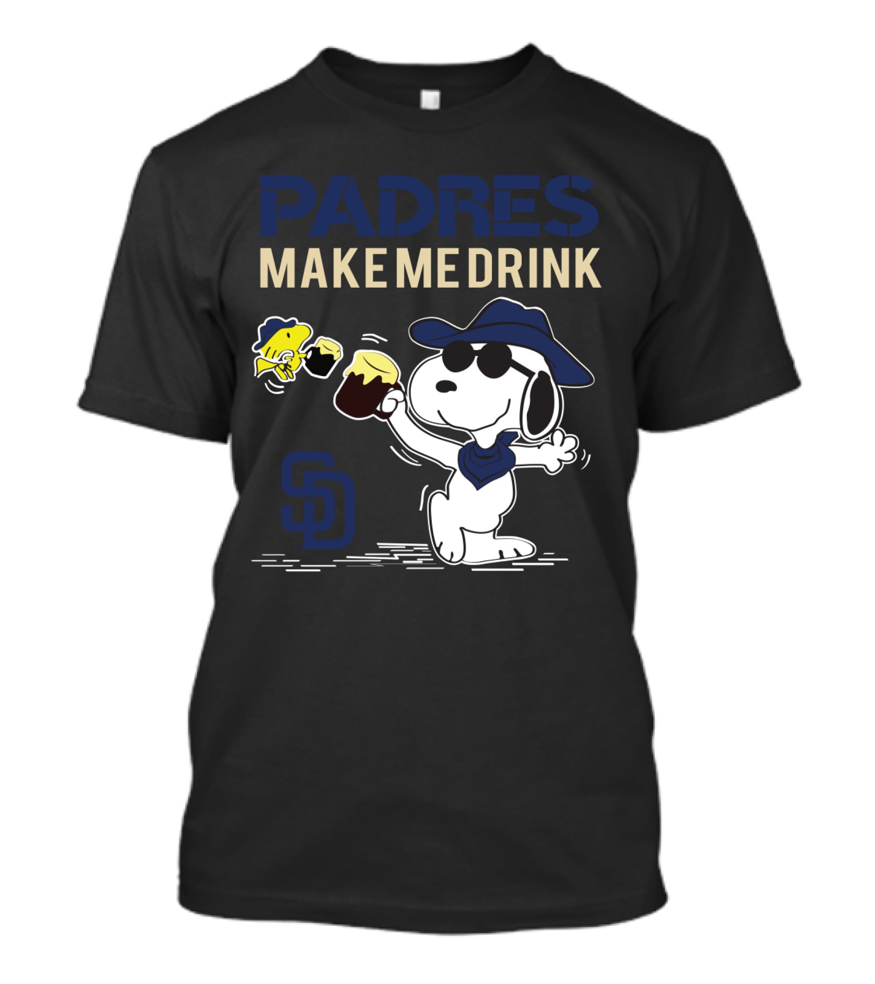 Padres Make Me Drink Snoopy Sd San Diego Padres Fans T-Shirt