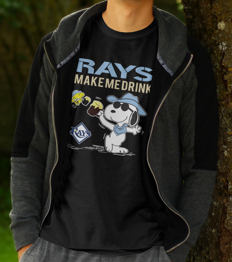 Rays Make Me Drink Snoopy Tampa Bay Fans T-Shirt