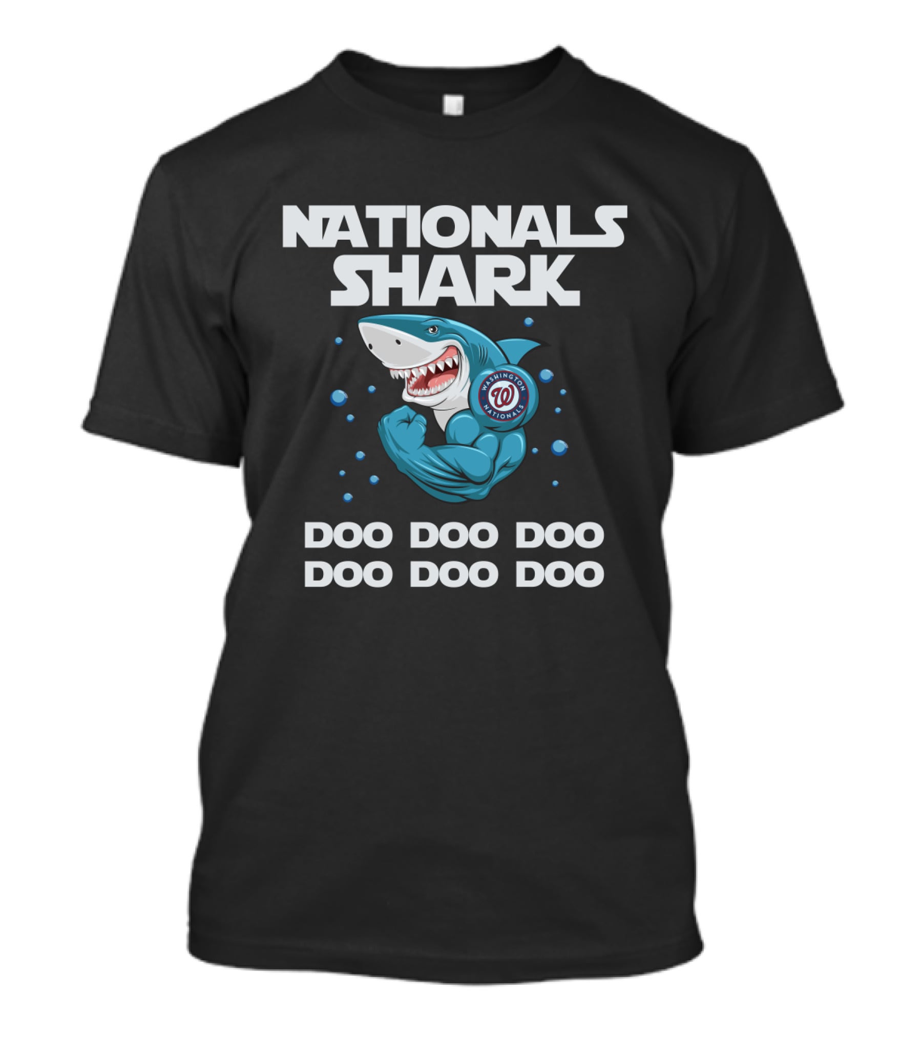 Washington Nationals Shark Doo Doo Doo Nationals Logo MLB T-Shirt