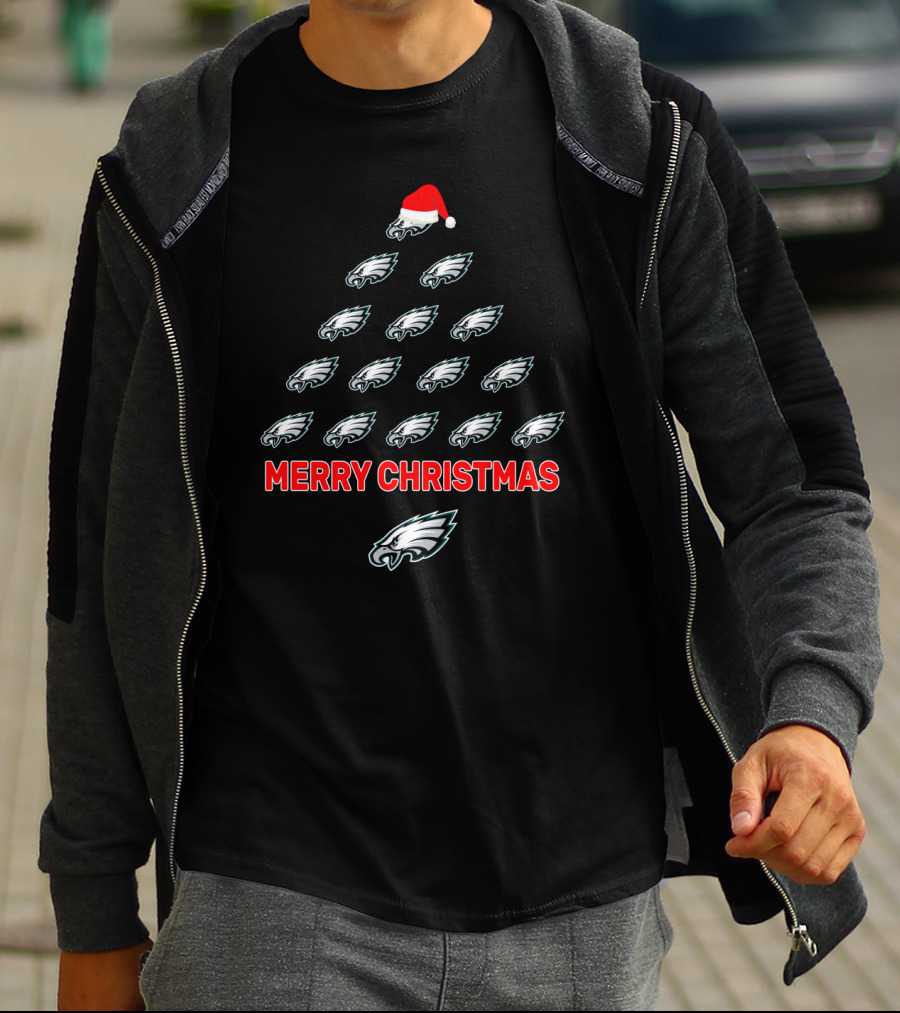 Merry Christmas Philadelphia Eagles Christmas Tree T-Shirt