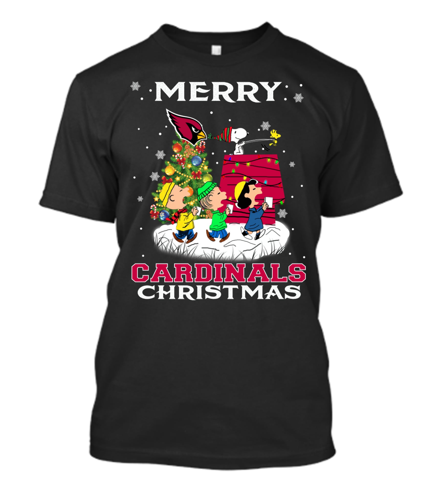 Merry Christmas Arizona Cardinals Snoopy Fans T-Shirt