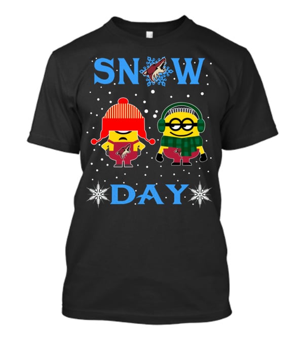 Arizona Coyotes Snow Day Minion Fans Winter T-Shirt