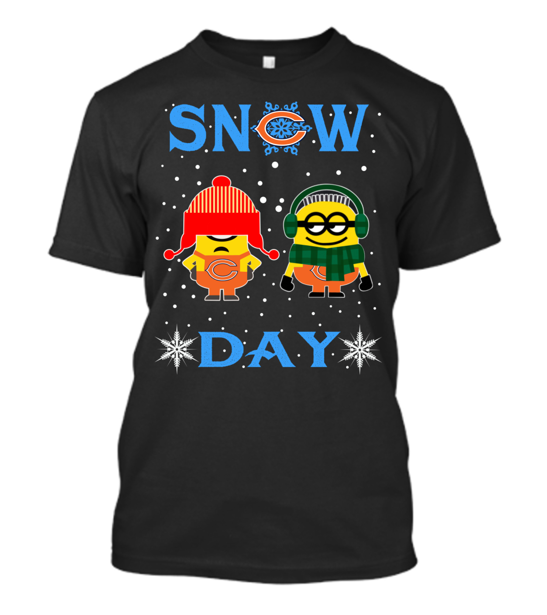 Chicago Bears Snow Day Vs Minions Fans T-Shirt