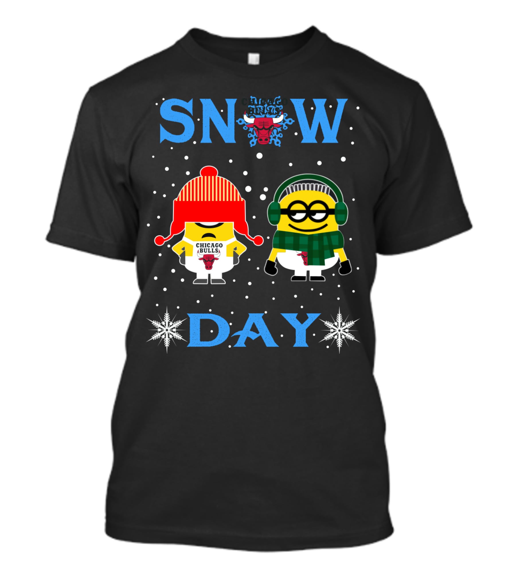 Snow Day Chicago Bulls Minions Winter Theme T-Shirt