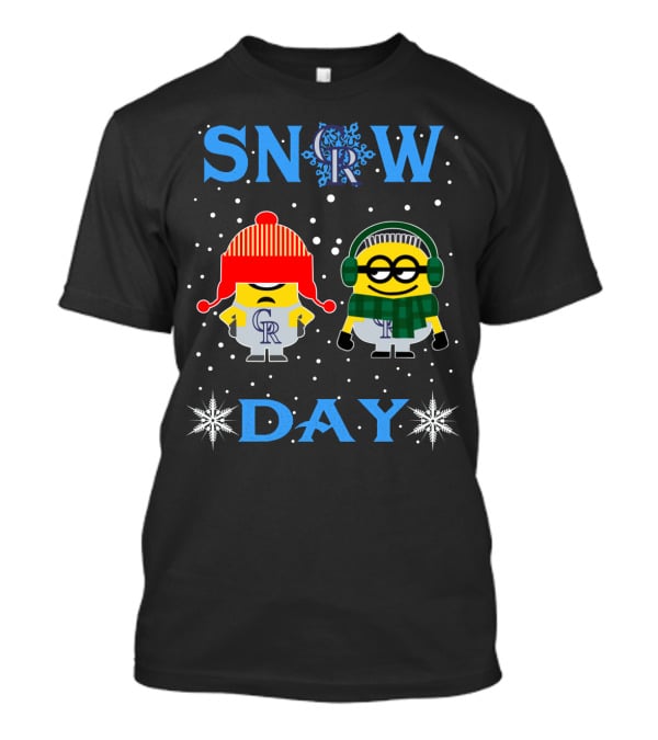 Colorado Rockies Minions Snow Day Fun T-Shirt