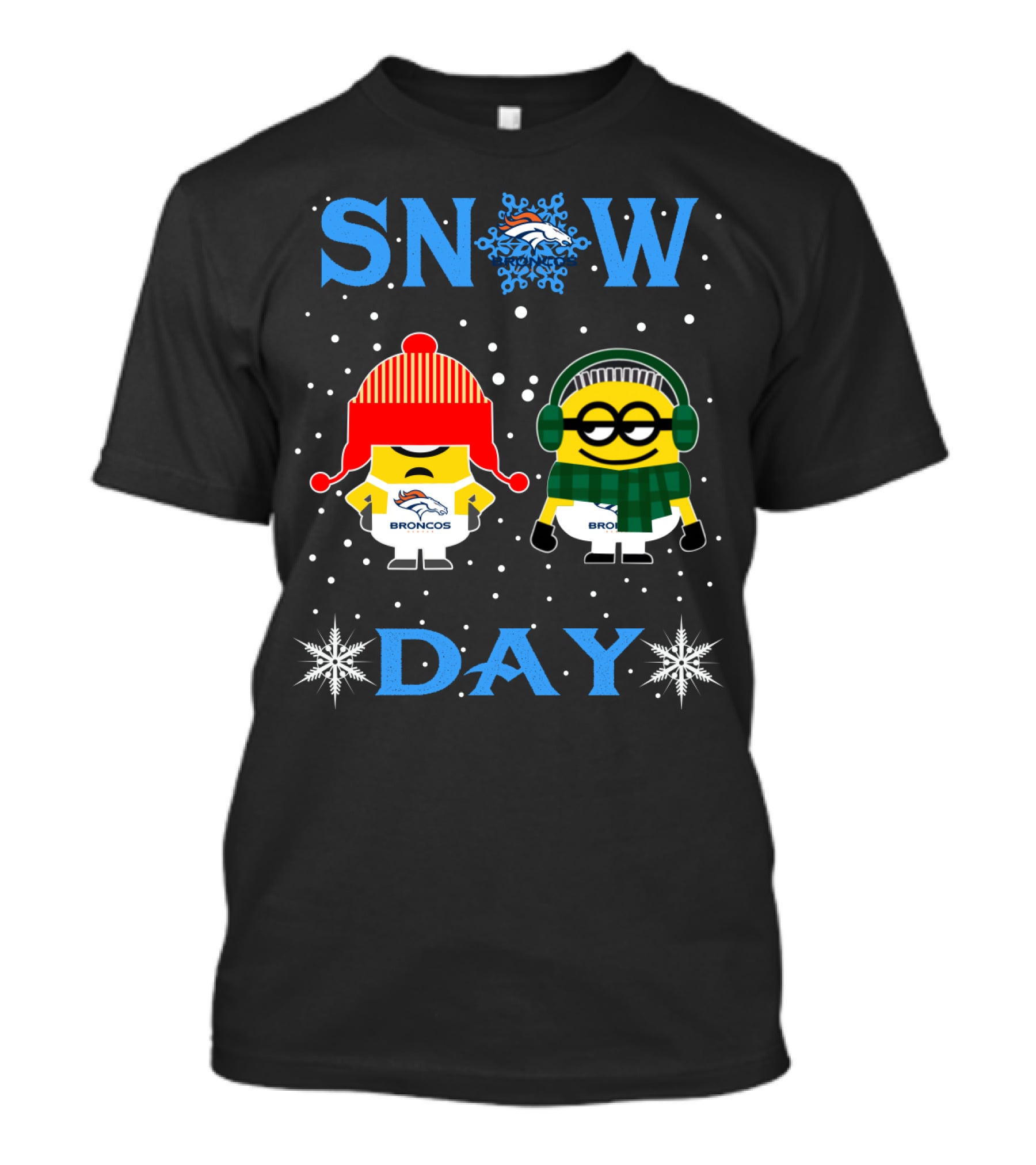 Snow Day Denver Broncos Minion Fans T-Shirt