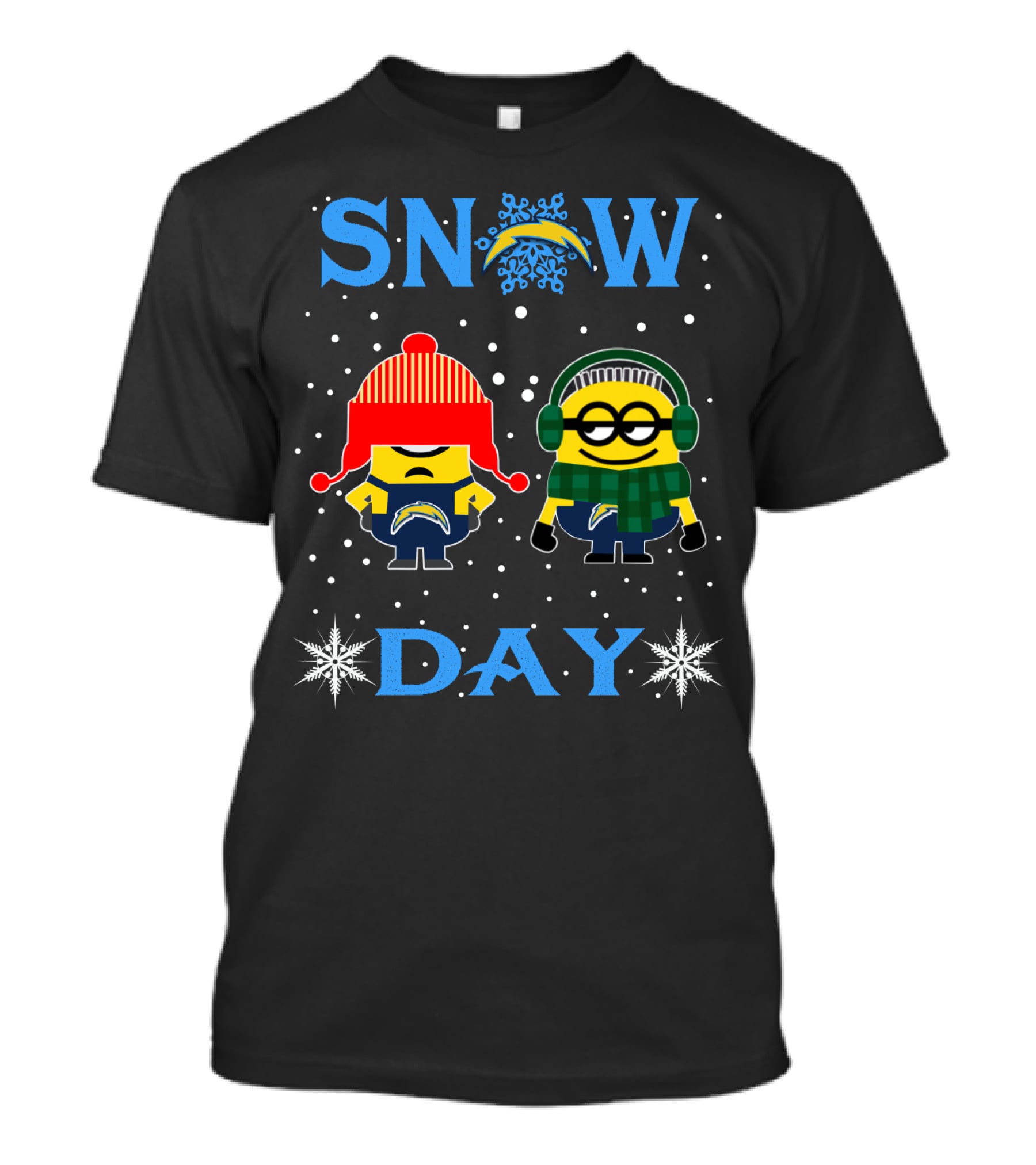 Snow Day Los Angeles Chargers Minions T-Shirt