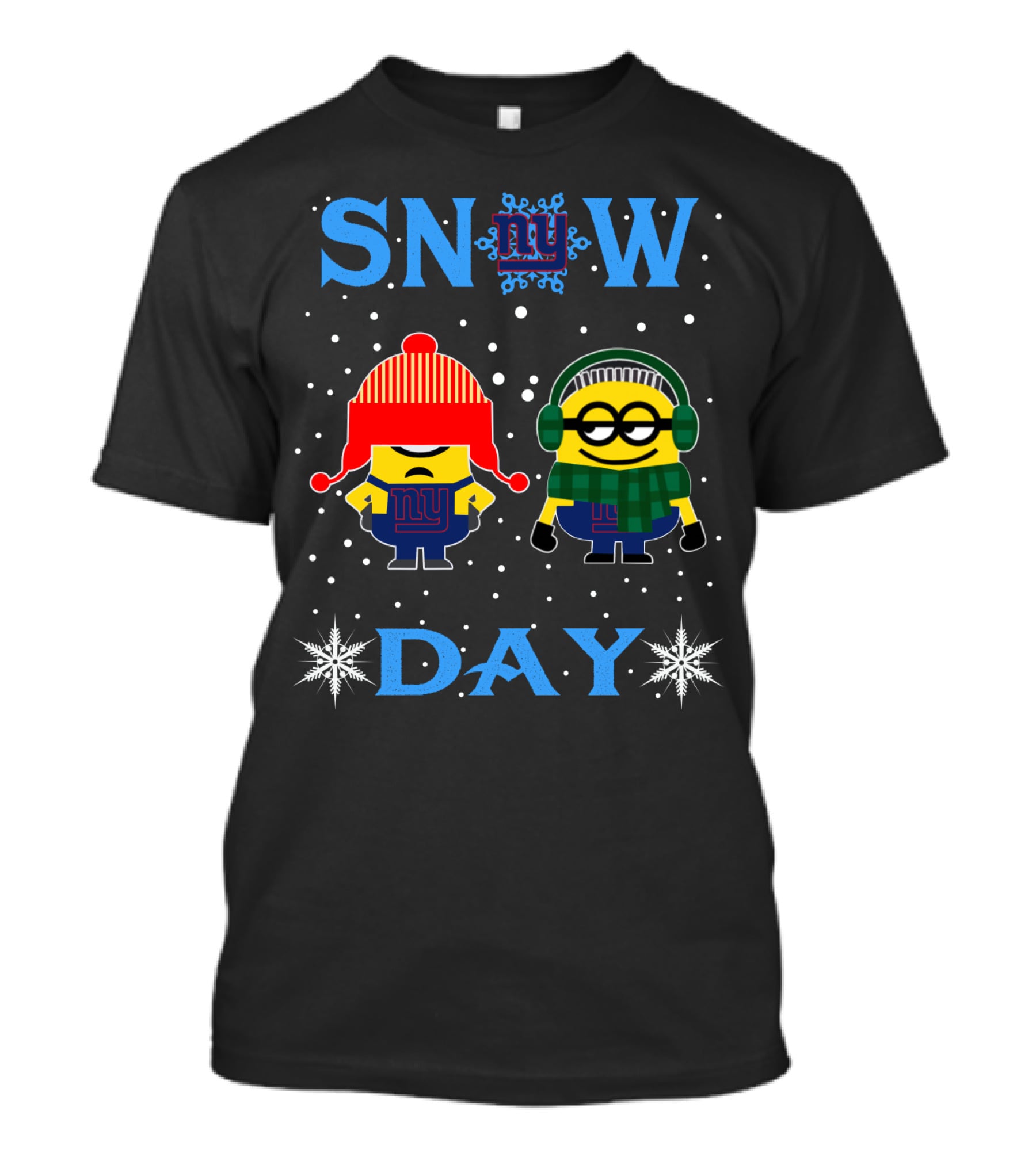 New York Giants Minion Fans Snow Day Fun T-Shirt