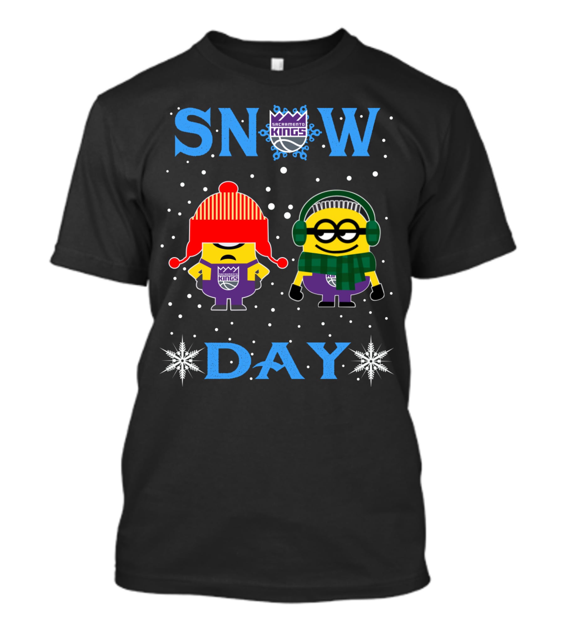 Sacramento Kings Snow Day With Minion Fans T-Shirt