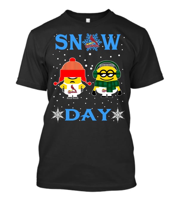 Snow Day St. Louis Cardinals Vs Minion Winter Fun T-Shirt