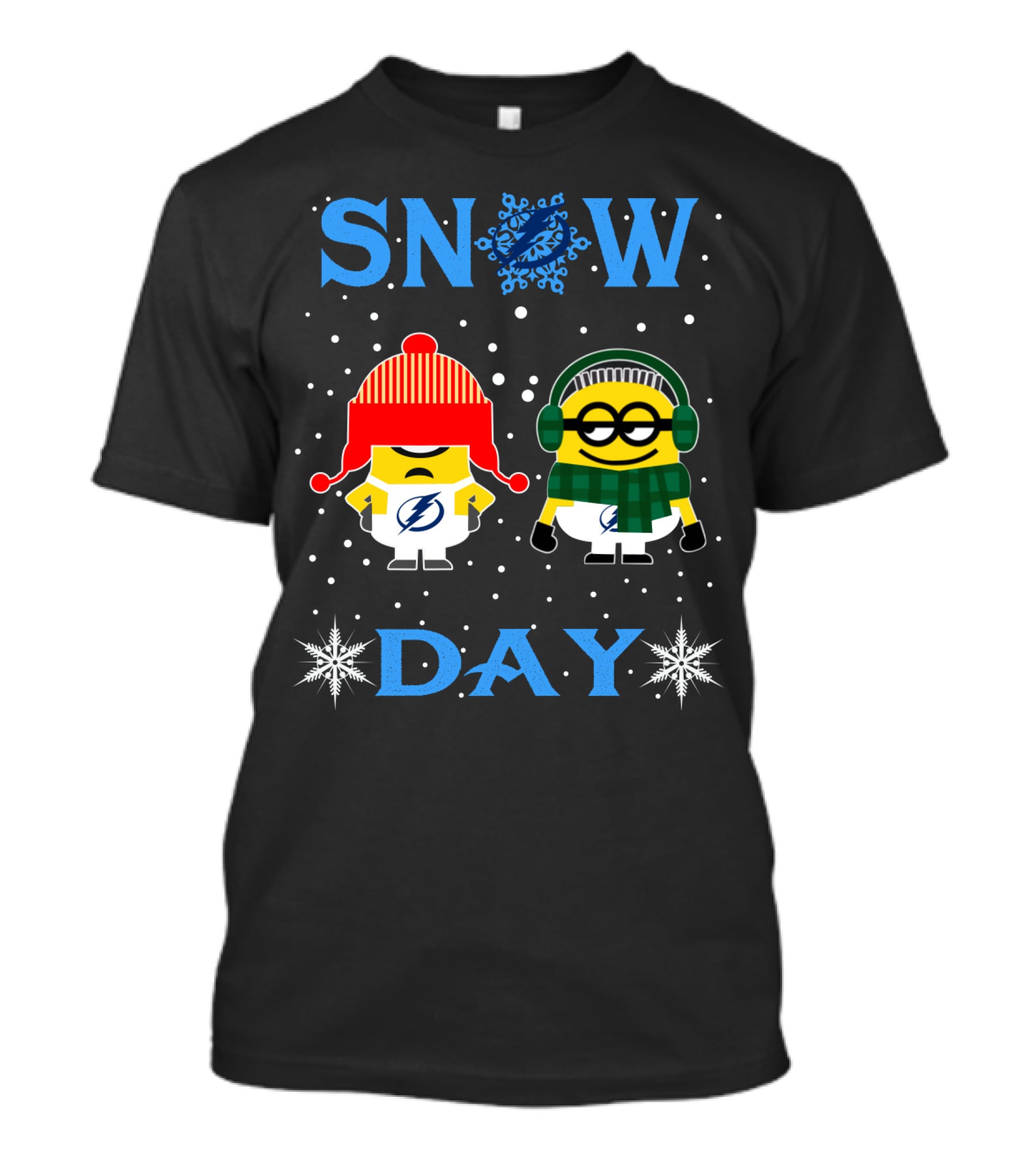 Snow Day Tampa Bay Lightning Minions Winter Fun T-Shirt