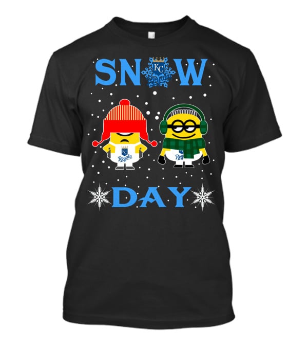Kansas City Royals Snow Day Minions Winter Fun T-Shirt