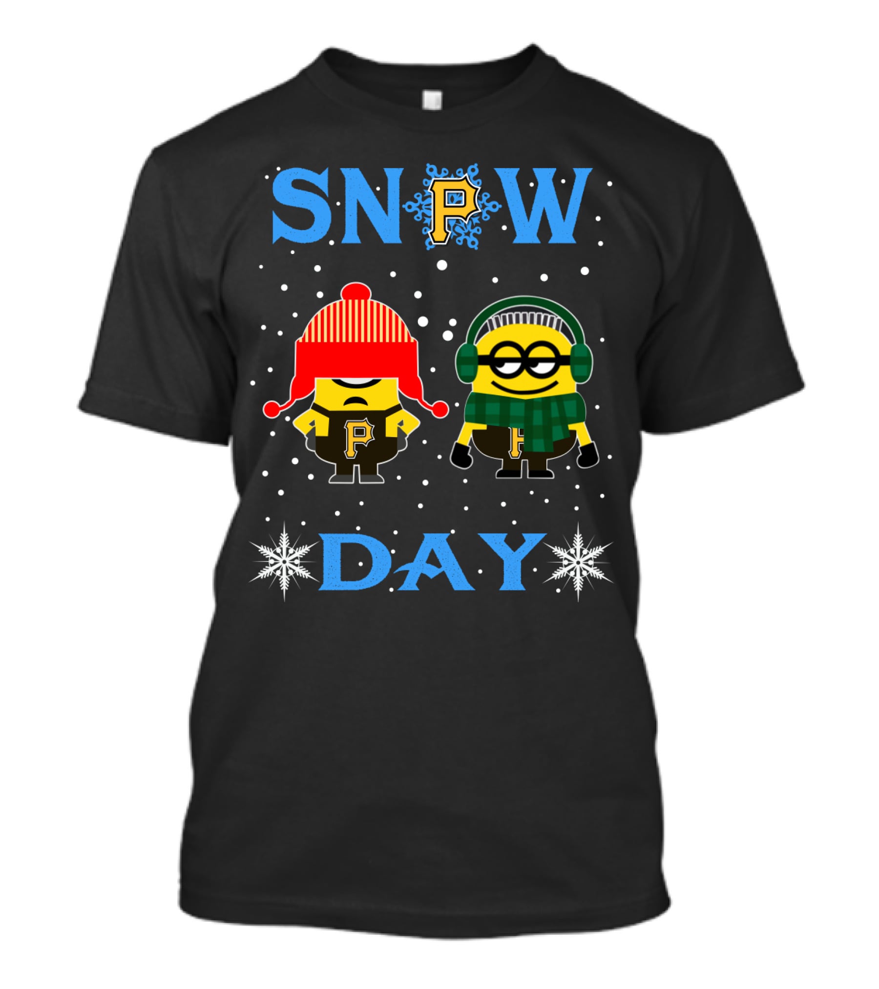 Snow Day Minions Pittsburgh Pirates Winter T-Shirt