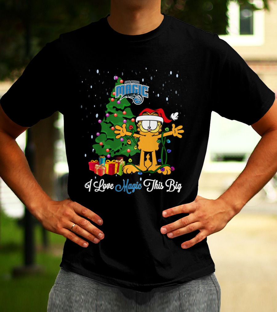 Garfield Christmas Orlando Magic I Love Magic This Big T-Shirt