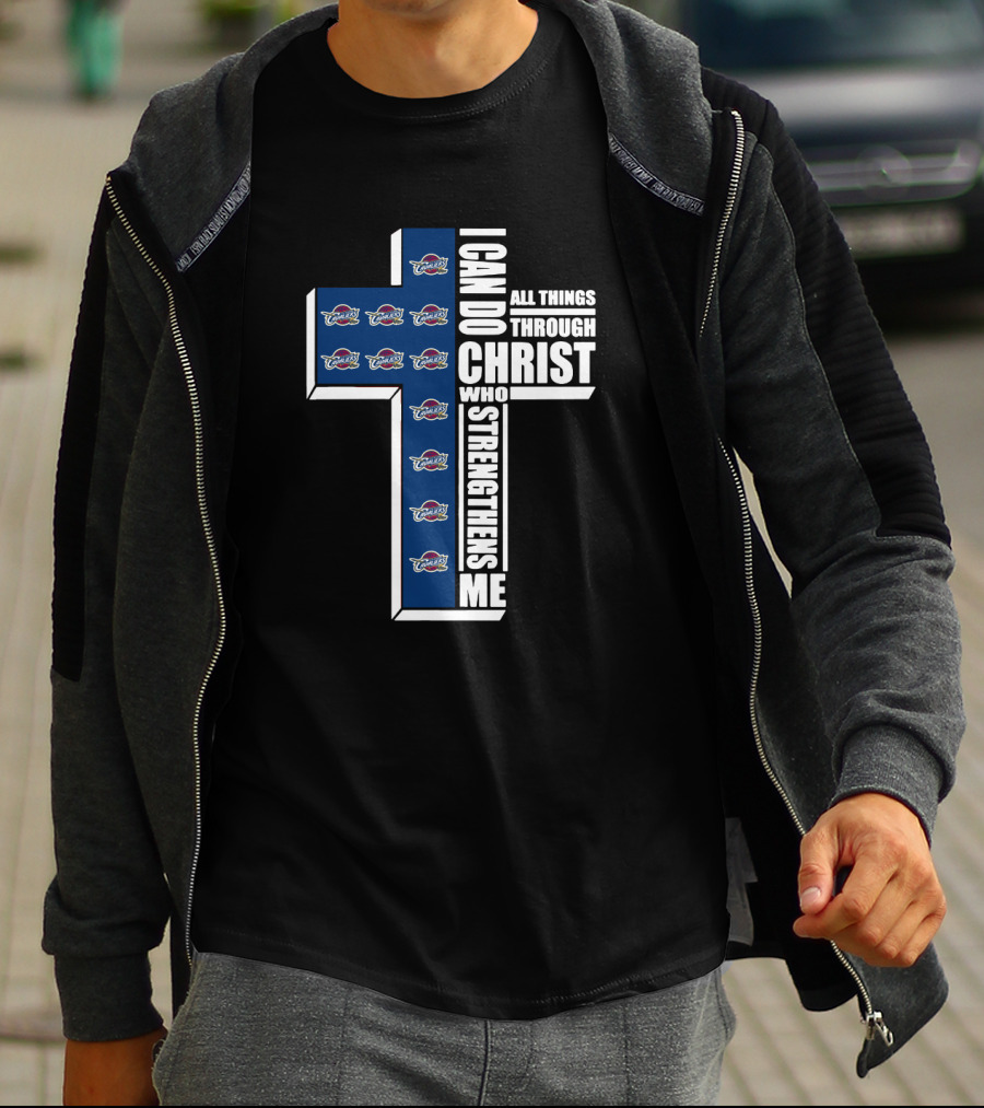 Cavaliers I Can Do All Things Through Christ Who Strengthens Me Cross T-Shirt