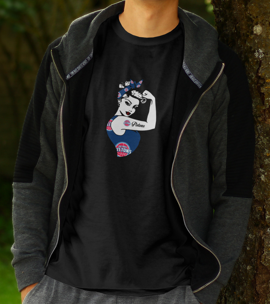 Detroit Pistons Unbreakable Strong Girl T-Shirt