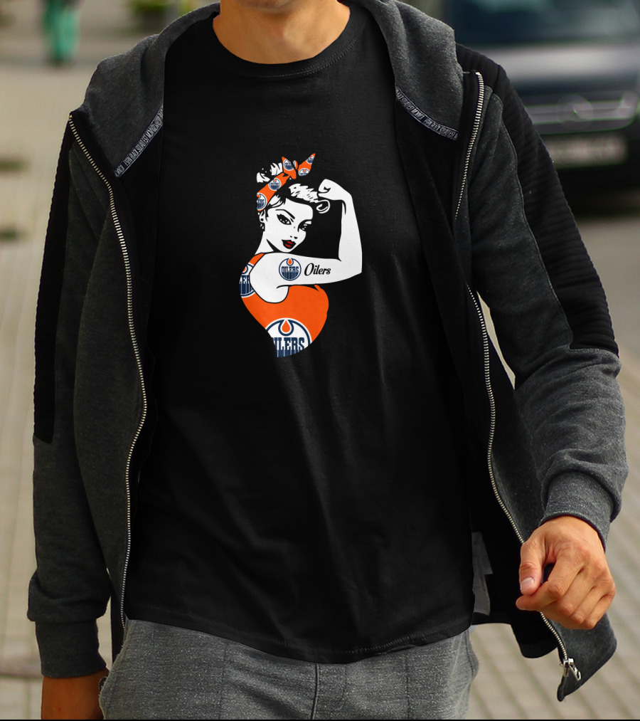 Edmonton Oilers Unbreakable Strong Girl Empowerment T-Shirt