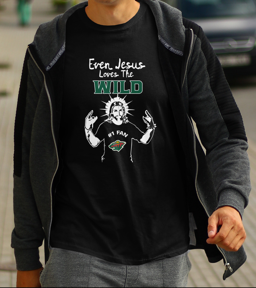 Even Jesus Loves The Minnesota Wild #1 Fan T-Shirt