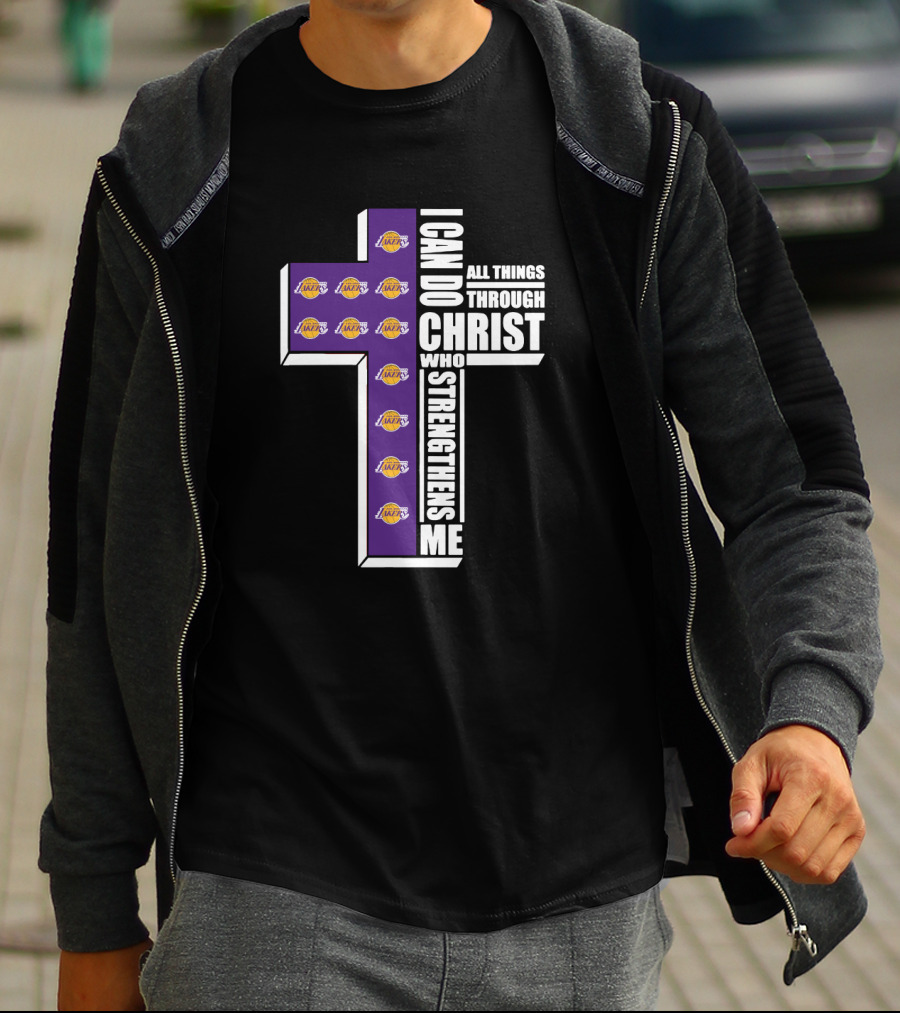 Lakers I Can Do All Things Through Christ Who Strengthens Me T-Shirt
