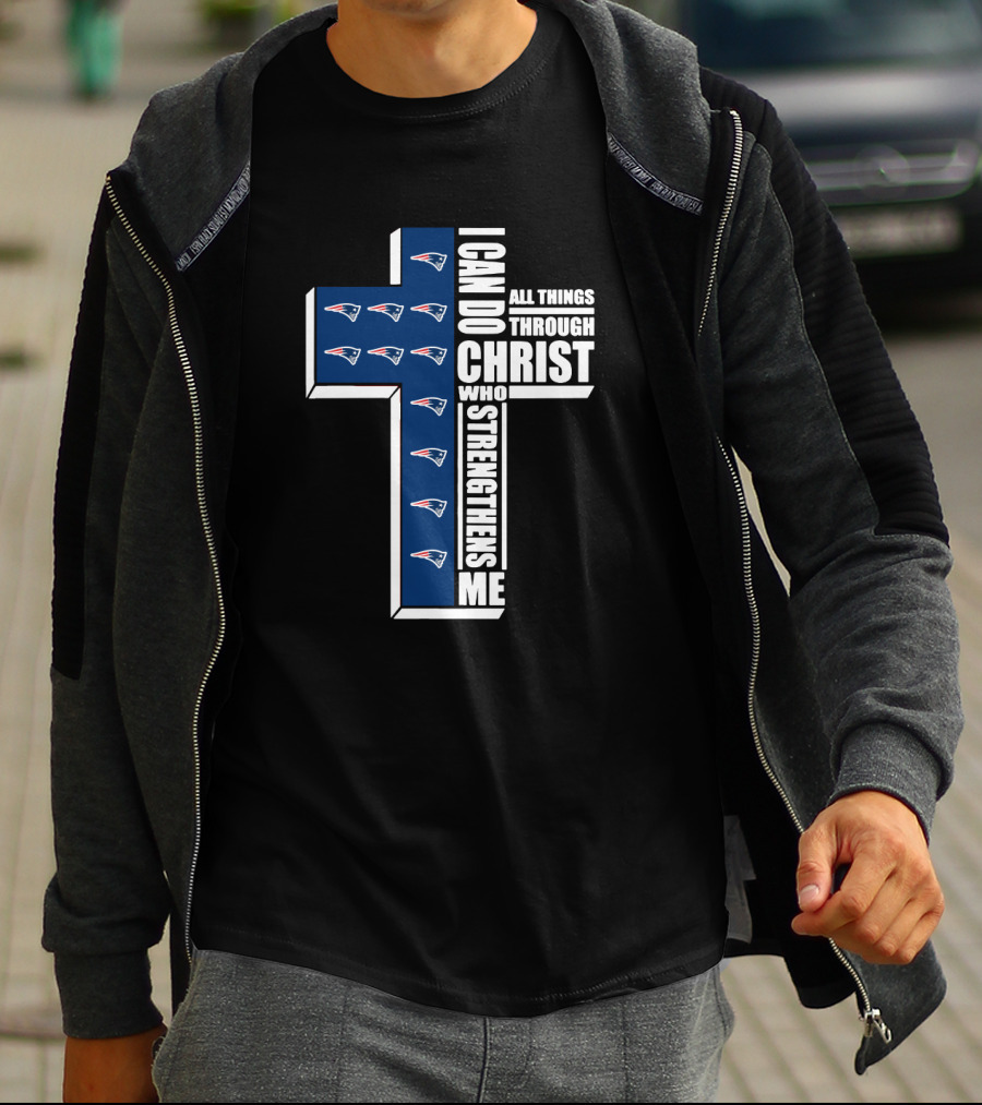 Patriots Logo Christian Faith I Can Do All Things Through Christ Who Strengthens Me T-Shirt