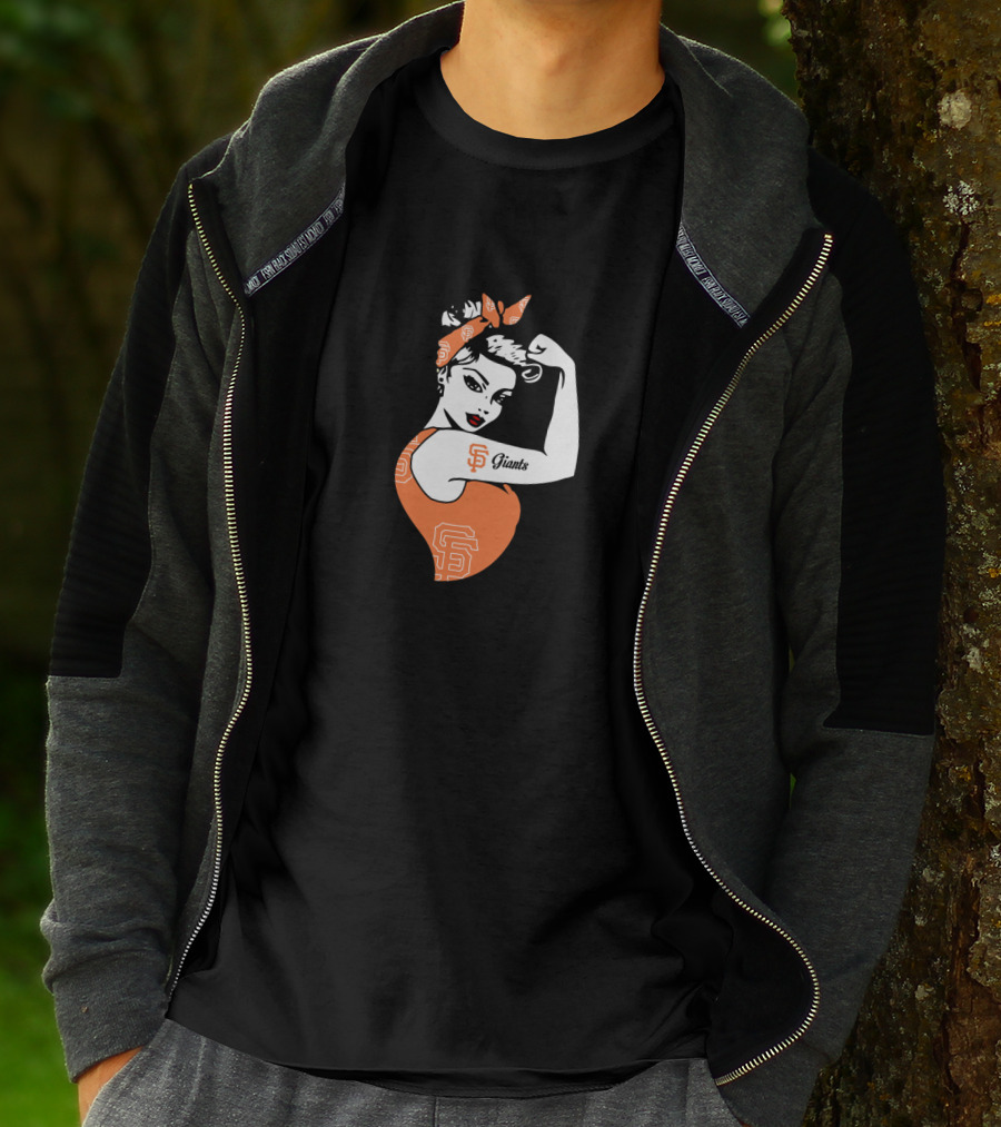 San Francisco Giants Unbreakable Strong Girl Tattoo T-Shirt