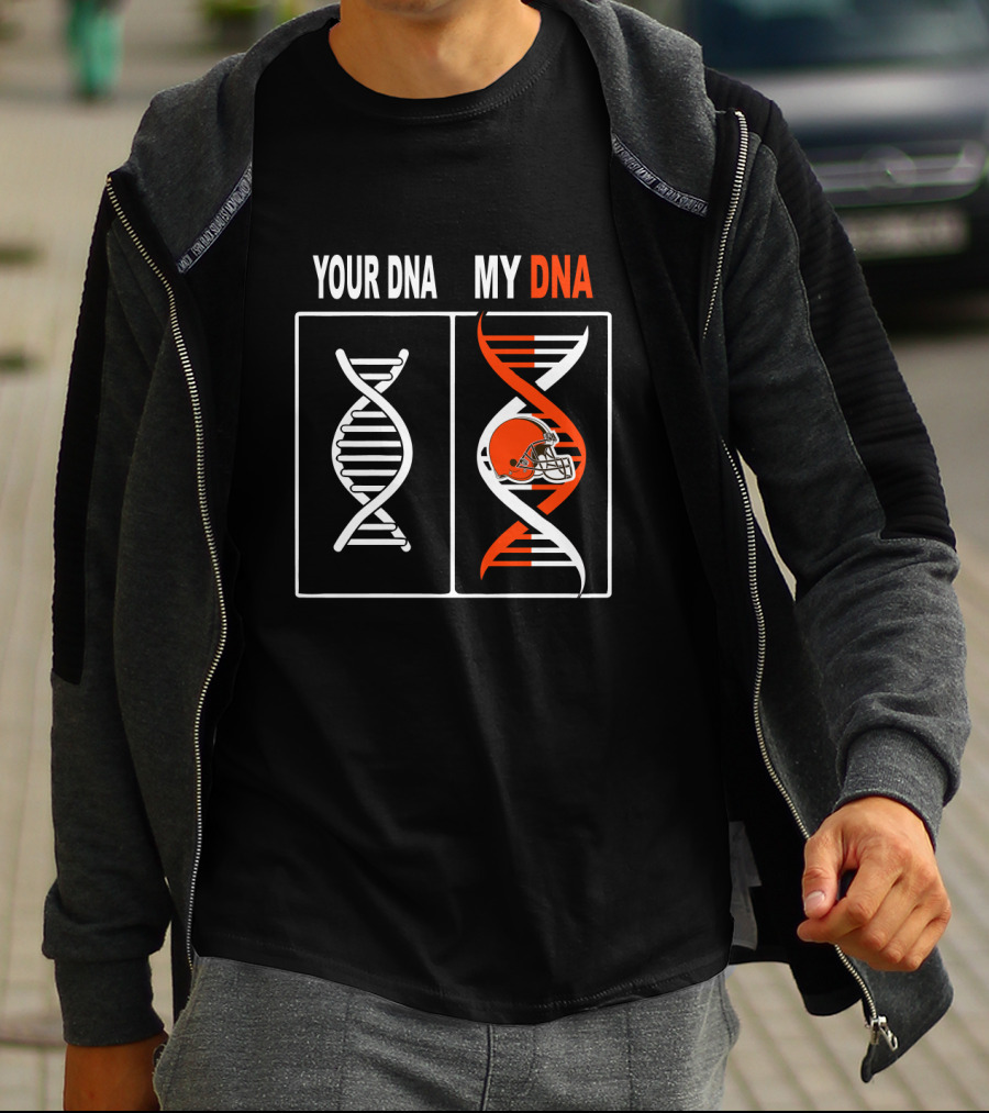 Your Dna My Dna Cleveland Browns Fans Football Helmet T-Shirt