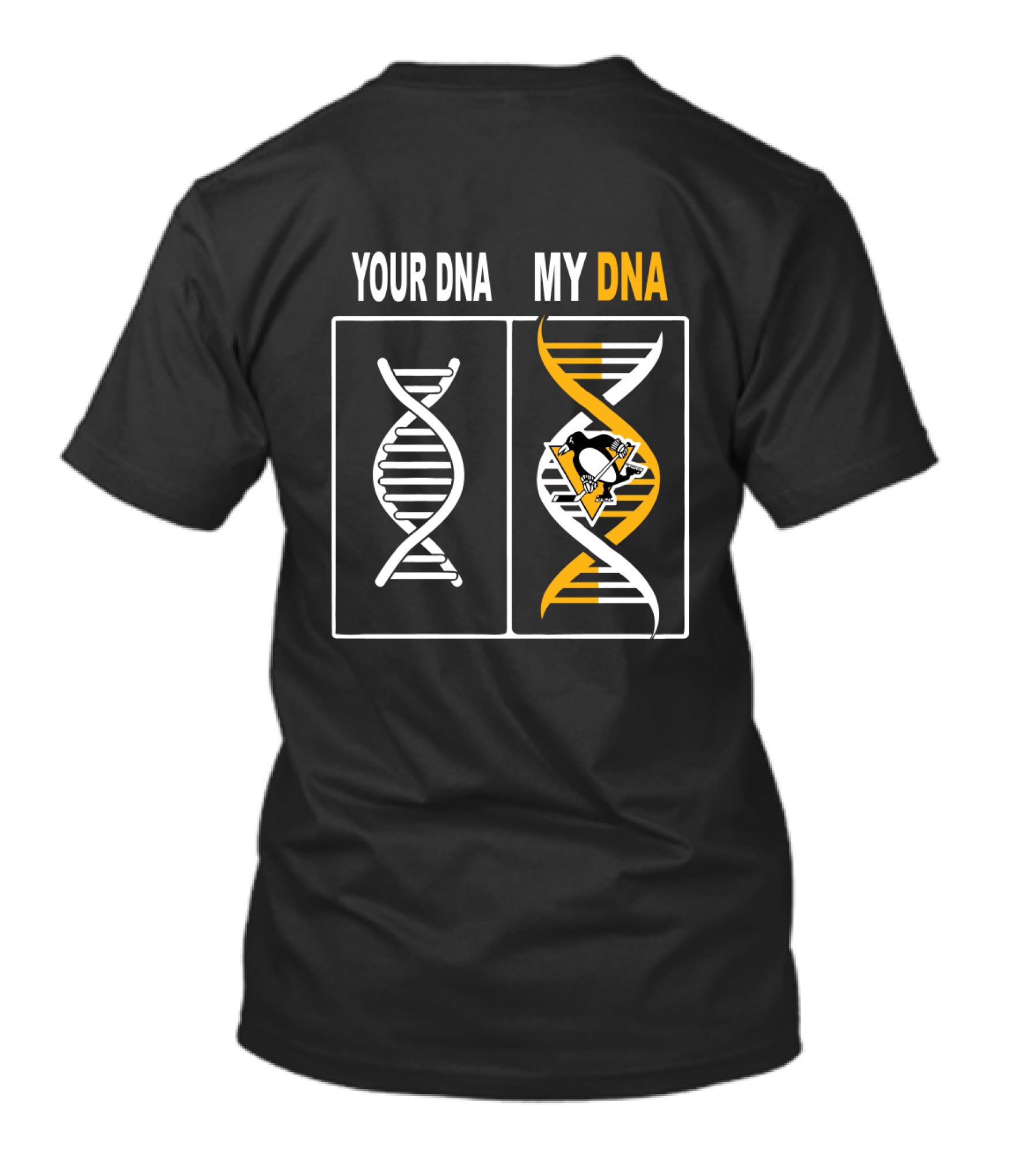 Your DNA My DNA Pittsburgh Penguins Hockey Logo DNA Strands T-Shirt