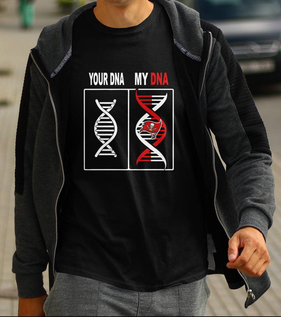 Your Dna My Dna Tampa Bay Buccaneers Fan Pride Spiral T-Shirt