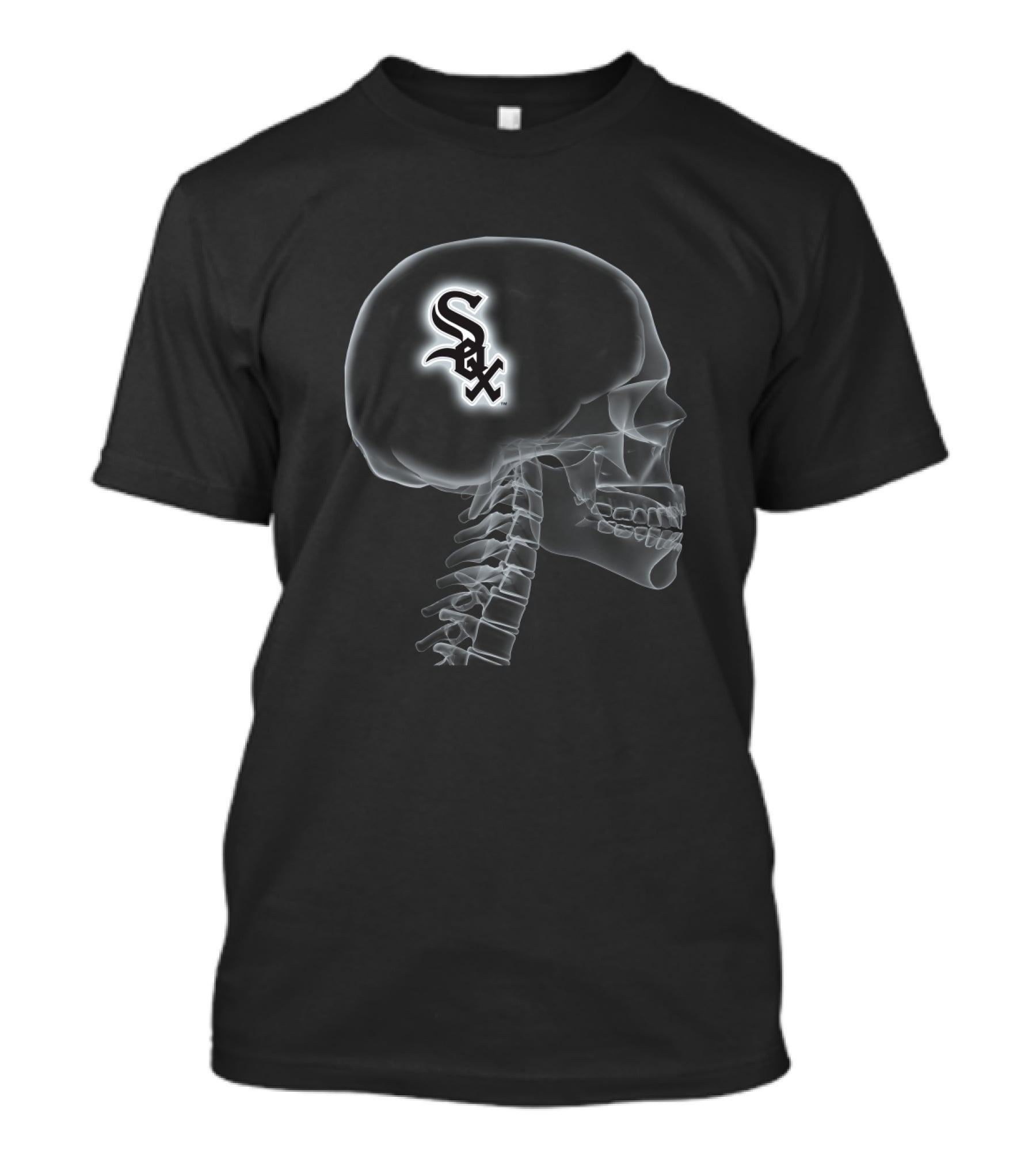 Chicago White Sox Logo Embedded In Skull X-Ray T-Shirt