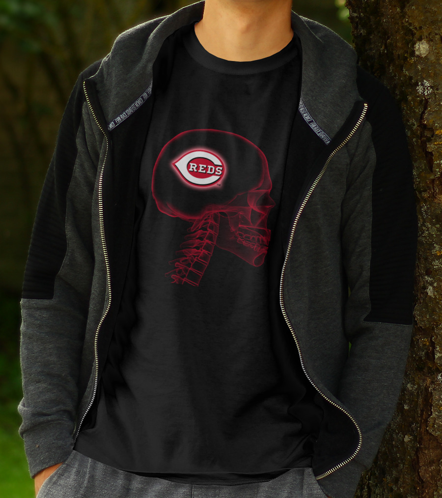 Cincinnati Reds Logo Inside Brain X-Ray T-Shirt