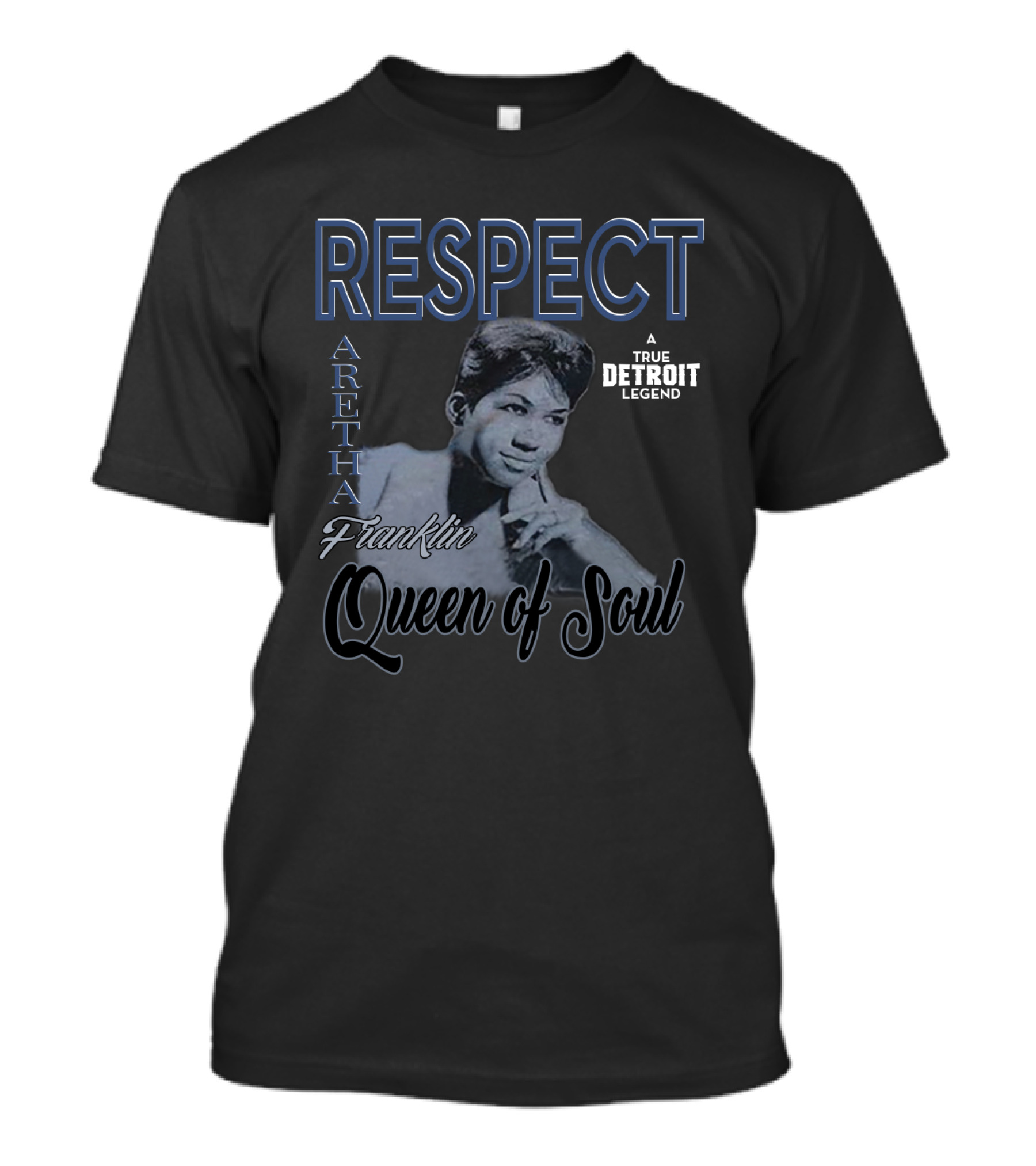 Respect Aretha Franklin Queen Of Soul A True Detroit Legend T-Shirt
