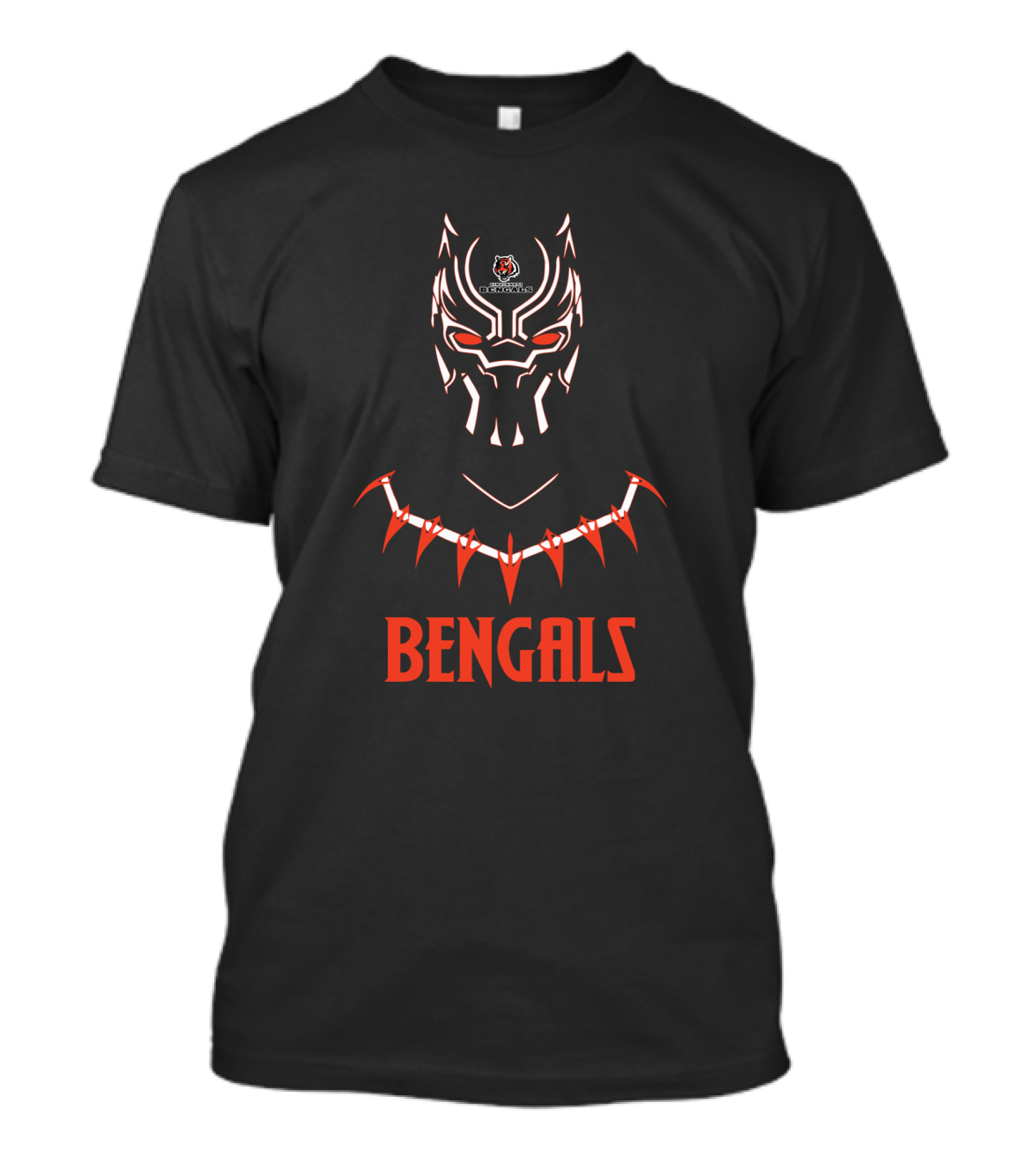 Black Panther Cincinnati Bengals Fans Marvel Nfl Collaboration T-Shirt
