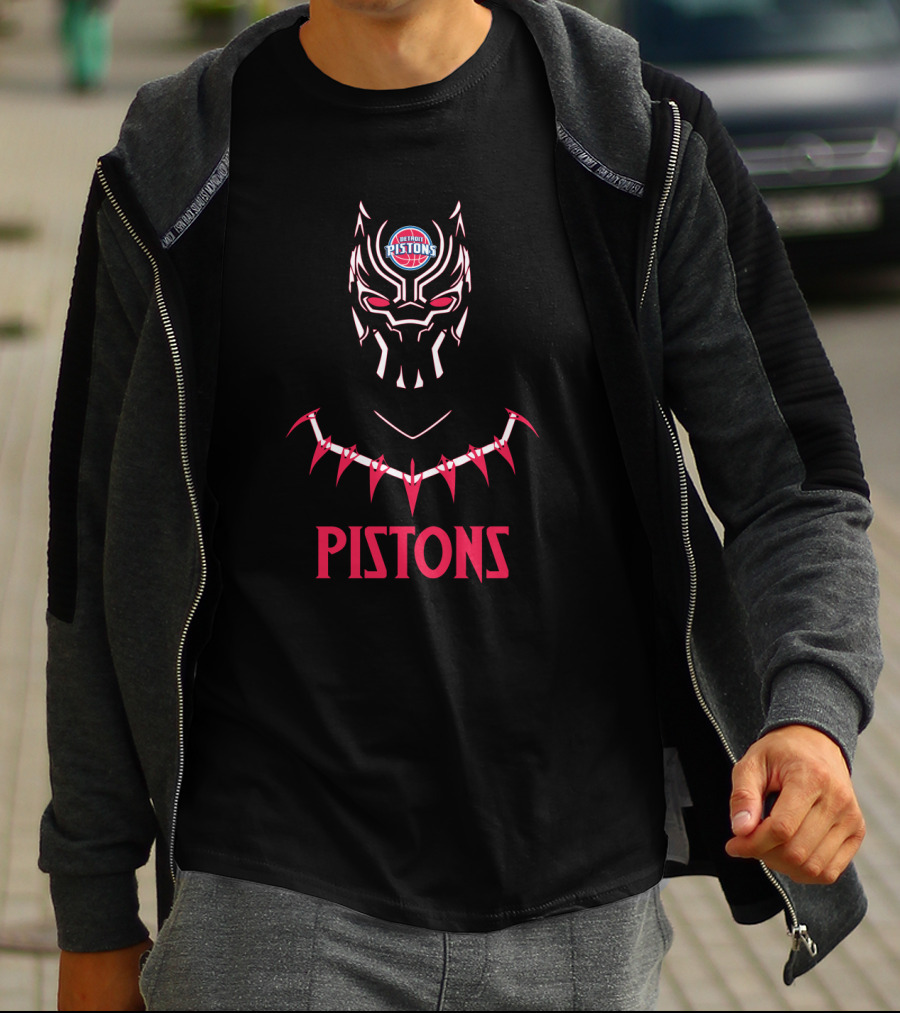 Black Panther Pistons Nba Fan T-Shirt