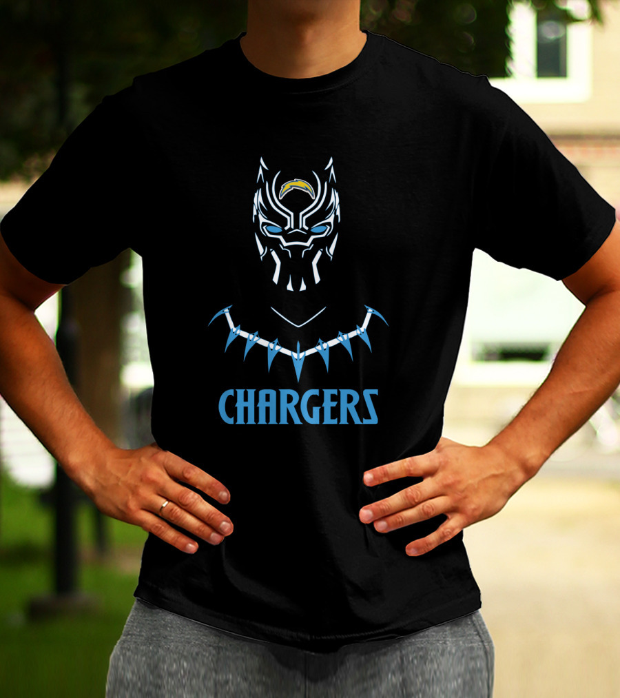 Black Panther Chargers Fans T-Shirt