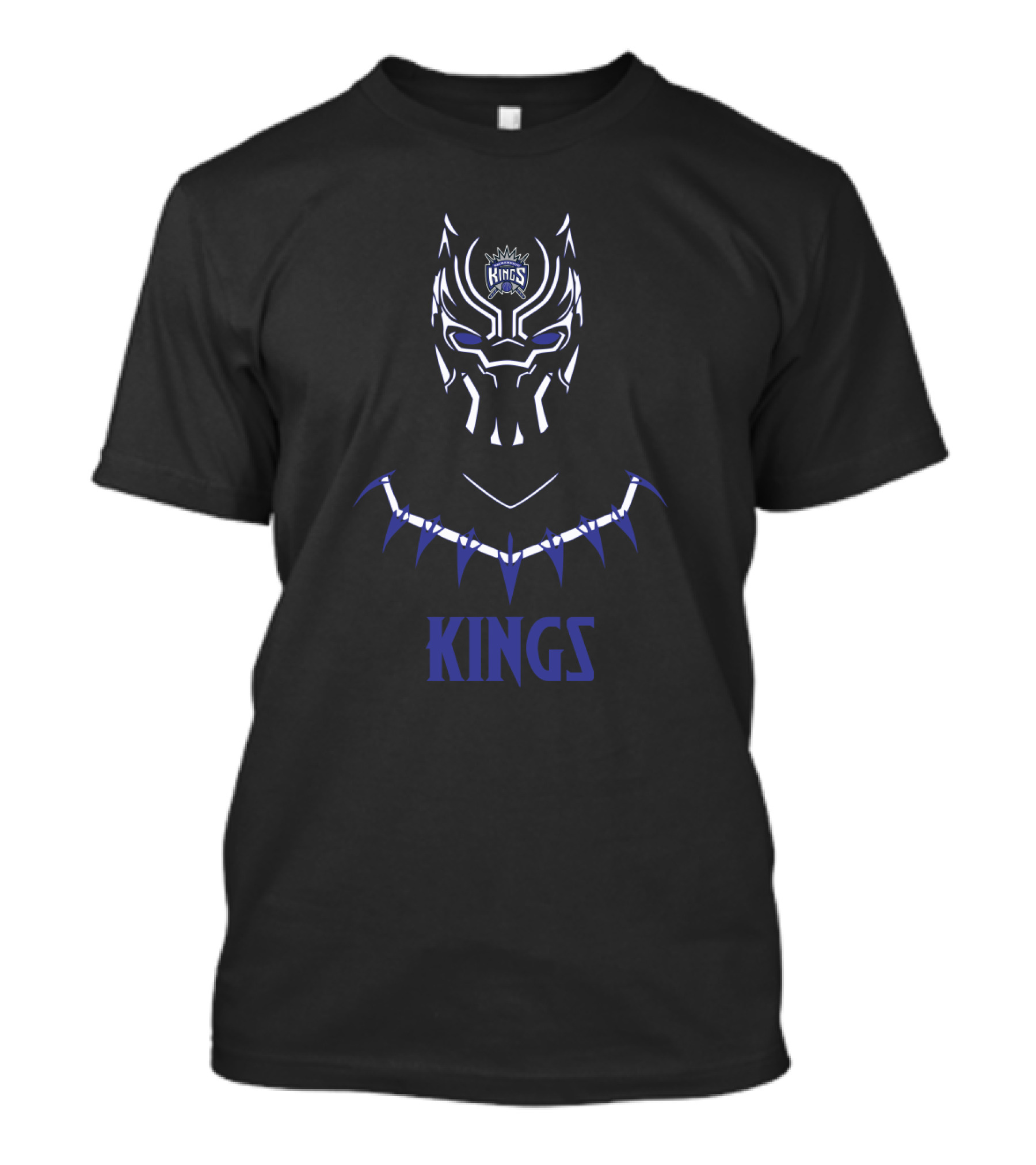 Kings Fans Black Panther Mask T-Shirt