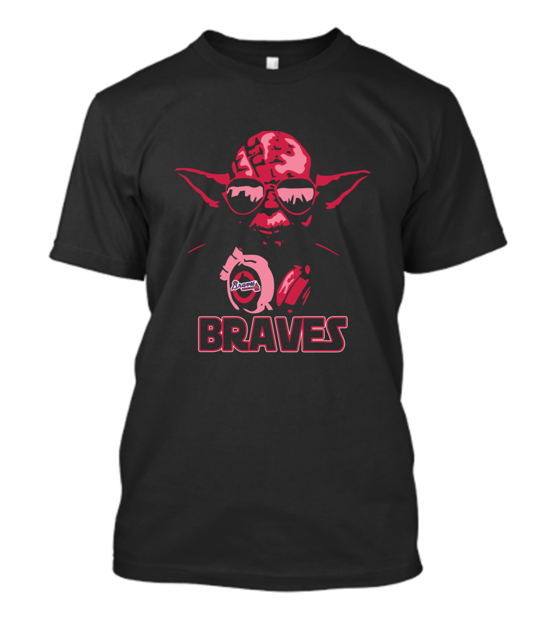 Atlanta Braves Yoda Star Wars Fan Crossover T-Shirt