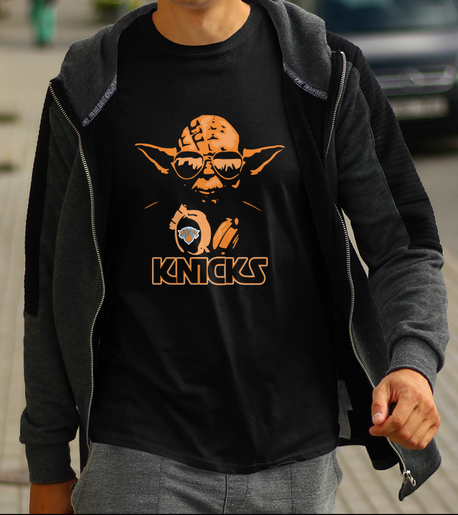 Yoda Knicks Star Wars Fan New York Basketball Fusion T-Shirt